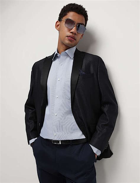 Buy Pure Cotton Textured Full Sleeves Shirt at Marks & Spencer