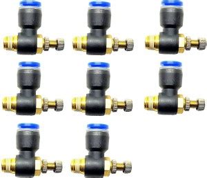 INVENTO 8Pcs Pneumatic Connector 8mm x 1/8" Inch BSP Male Thread Flow ...