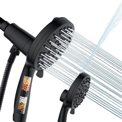 Fyhib Filtered Shower Head with Handheld - 10 Spray Modes High Pressure ...
