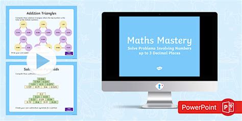Solve Problems Involving Numbers up to 3 Decimal Places Power point