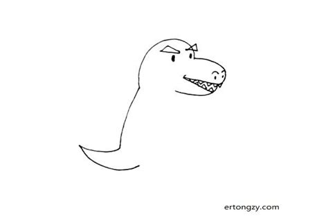 卡通恐龙怪兽简笔画步骤图文教程_动物简笔画