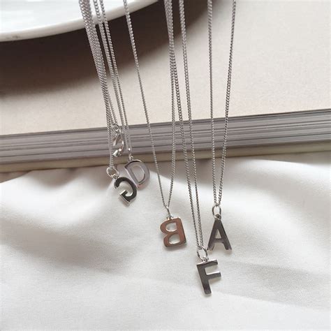 Versatile Stainless Steel Letter B Lariat Necklace For Women Ins ...
