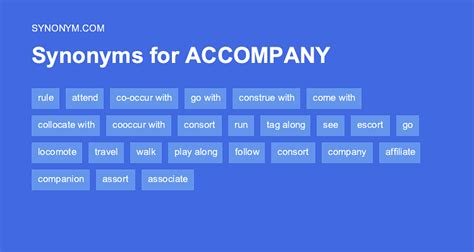 Another word for ACCOMPANY > Synonyms & Antonyms