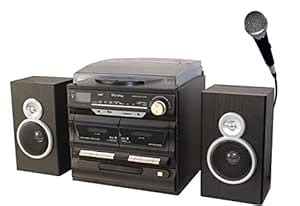 TechPlay Karaoke Enabled, 30W RMS, Retro Classic Turntable, NFC ...