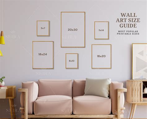Wall Art Size Guide Frame Size Guide Print Size Guide - Etsy Canada