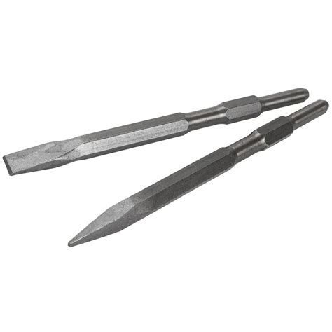Xtremepowerus2 Pieces Point And Flat Concrete Chisels For Electric ...