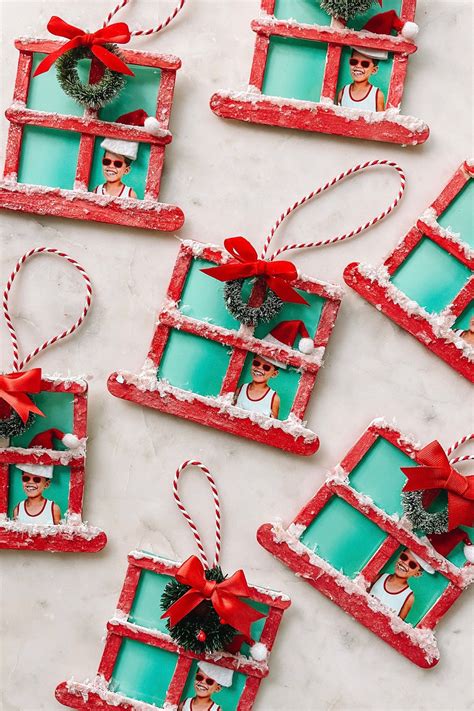 Christmas Window Popsicle Stick Ornament Craft | Kids christmas ...