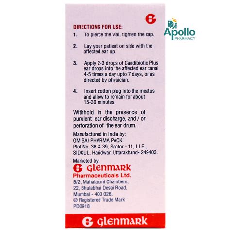 Candibiotic Plus Ear Drops 5 ml Price, Uses, Side Effects, Composition ...