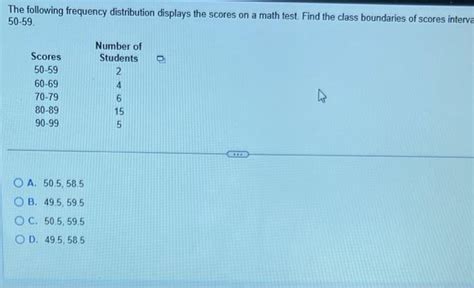 Frequency Distribution Class Boundaries 13 Class Math 的图像结果