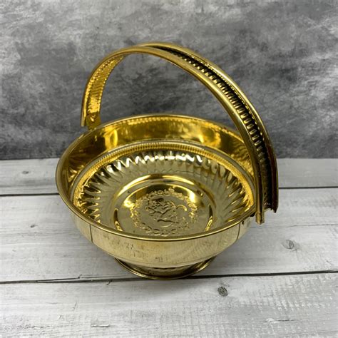 Brass Flower Basket For Pooja Worship | Poo Koodai - PK1 – Decor Duniya
