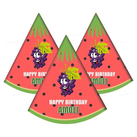 Fruits Theme Hat | Personalized Birthday Party Decorations Online ...