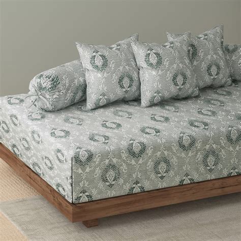 Buy SWAYAM Ananda Cotton 210TC Printed 6Pcs Diwan Set from Swayam at ...