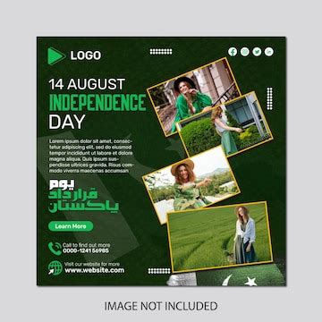 Happy independence day instagram and facebook banner poster template ...