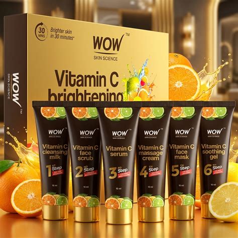 Vitamin C Brightening Facial Kit Brighter & Even-Toned Skin | WOW | Buywow