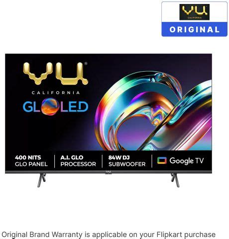 Vu GloLED 108 cm (43 inch) Ultra HD (4K) LED Smart Google TV with DJ ...