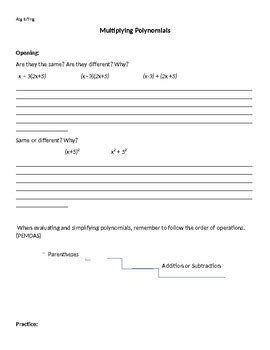 Image result for Simplify Polynomials Using Order of Operations