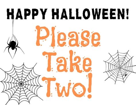 Free Printable Halloween Candy Signs