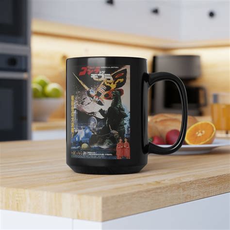 Godzilla Vs Mothra Mug - Black Ceramic Coffee Mug, 15oz, Iconic ...
