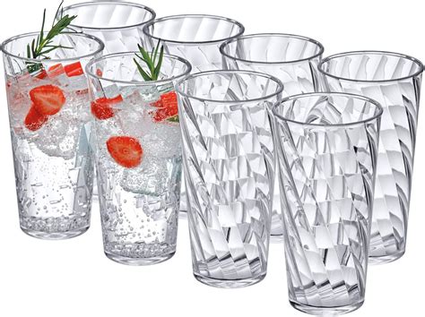 Buy Amazing Abby - Glacier - 18-Ounce Plastic Tumblers Set of 8 ...