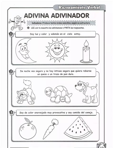 Razonamiento verbal 5 años | PDF en 2025 | Razonamiento verbal ...