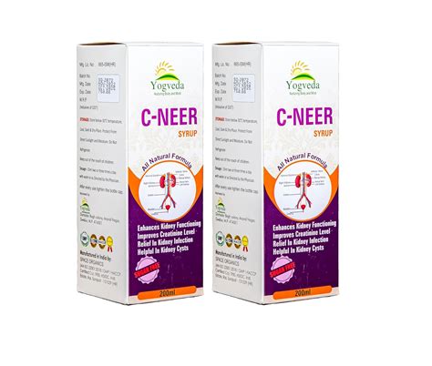 Buy Yogveda C- Neer Syrup Kidney creatinine Formula Enhances (C- Neer ...