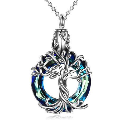 WINNICACA Ashes Cremation Necklace Urn S925 Sterling Silver Cremation ...