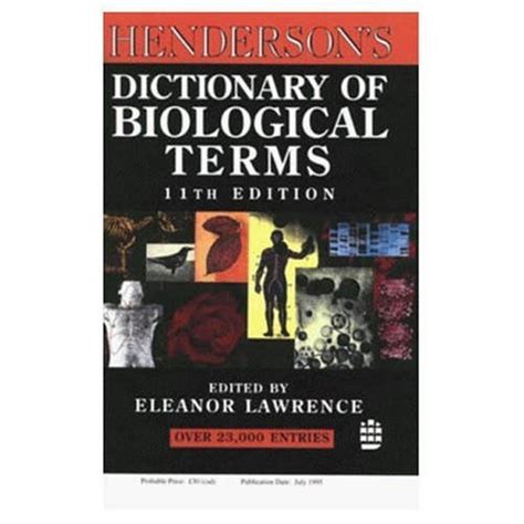 Buy Henderson's Dictionary of Biological Terms Book Online at Low ...