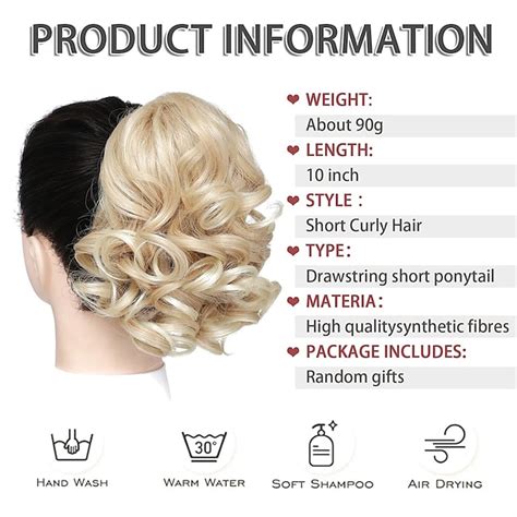 Ponytail Extension10 Inch Drawstring PonytailCurly Ponytail Hair ...