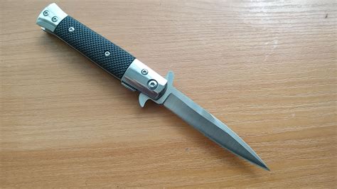Spring Assisted Knife Stiletto Knife Folding Pocket Knife | Etsy