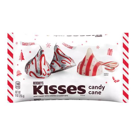 Hershey's Kisses Candy Cane Flavored Mint Candy, 9oz - Melon Mart