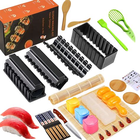 Amazon.com: Upgraded 31 Pack Sushi Making Kit for Beginners & Sushi ...