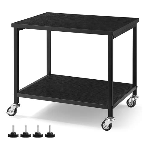 Buy Under Desk Printer Stand Small Printer Table with Storage Shelf 2 ...