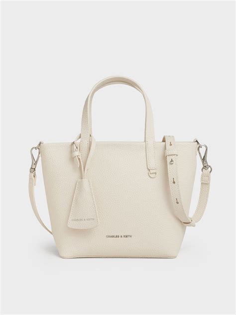 Cream Mini Beryl Tote Bag - Cream - Sale - CHARLES & KEITH IN