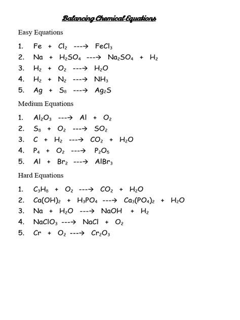 Balancing Chemical Equations Using Algebra 的图像结果