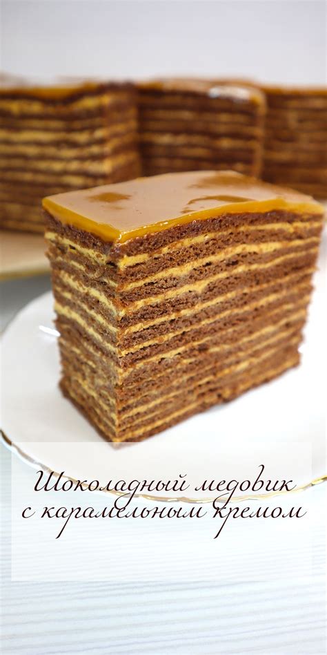 Шоколадный медовик "Спартак" со сметанным кремом | Sweet snacks recipes ...