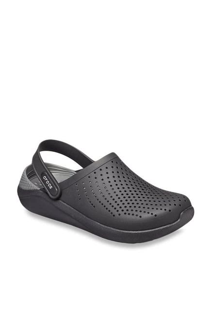Crocs Unisex LiteRide Black & Slate Grey Back Strap Clogs - Price History
