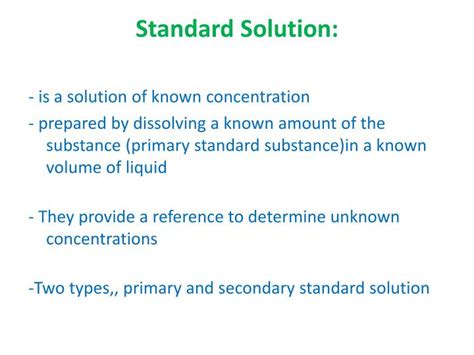 Image result for Standard Solution Examples