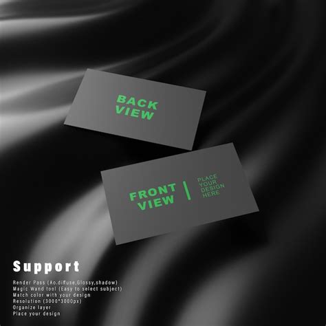 Kostenloses Premium-Visitenkarten-Mockup im PSD-Format mit Ihrem Design ...