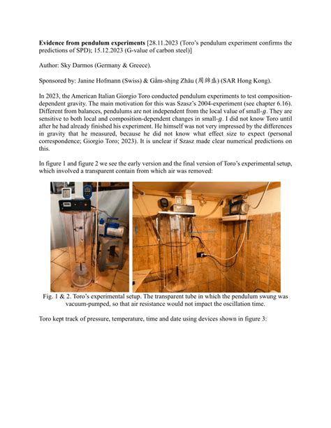 Pendulum Experiments 的图像结果