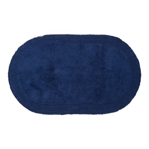 Buy Grassy Ground Soft Reversible Solid Luxurious Navy Bath Mat Online ...