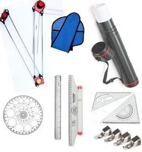 RINM Mini drafter, sheet holder box, Roller scale, pro circle for ...