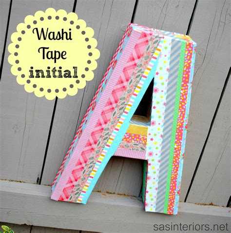 Colorful Washi Tape Initial via sasinteriors.net | Creative Minds ...