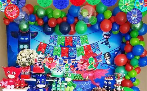 Party Propz Latex Decoration Pj Mask Combo (Multicolour) - Pack of 39 ...