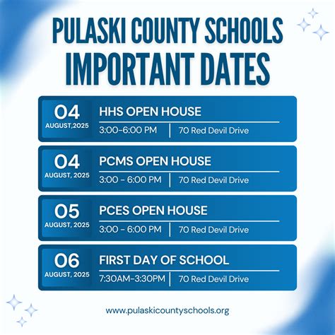 Important Upcoming Dates for Pulaski County Schools | Pulaski County ...