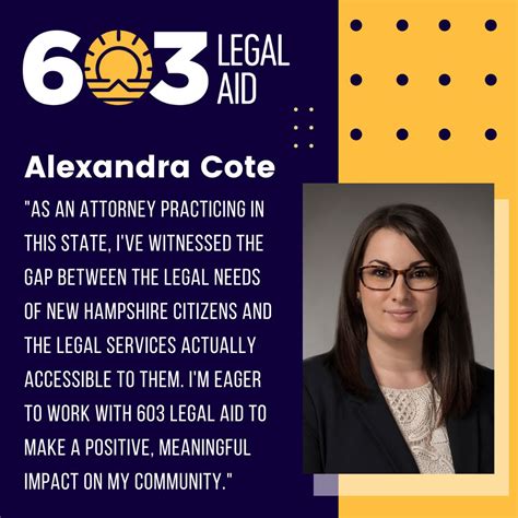 603 Legal Aid on LinkedIn: Help us welcome Alexandra Cote as the newest ...
