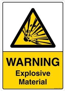 Safety Sign Store WARNING: Explosive Material Emergency Sign Price in ...