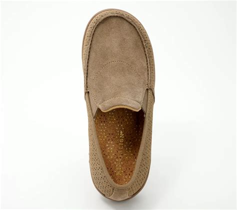 Revitalign Orthotic Memory Foam Suede Slip-Ons - Siesta Burst - QVC.com