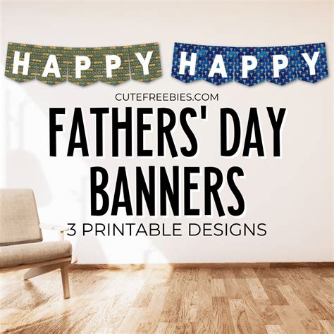 Happy Father Day Banner Printable Free - FREE Printable A-Z