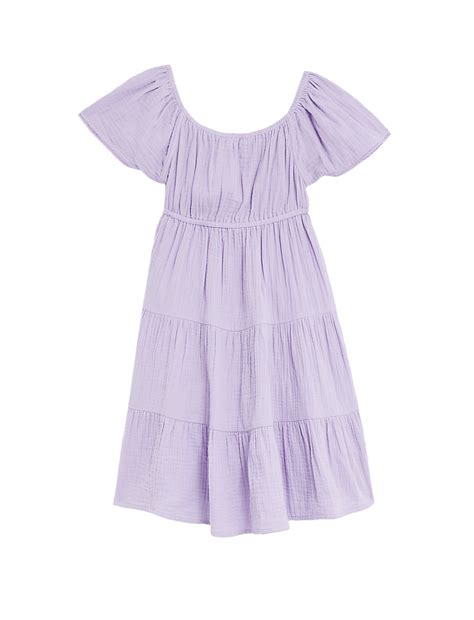 Buy Pure Cotton Tiered Dress at Marks & Spencer