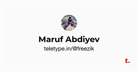 Maruf Abdiyev — Teletype